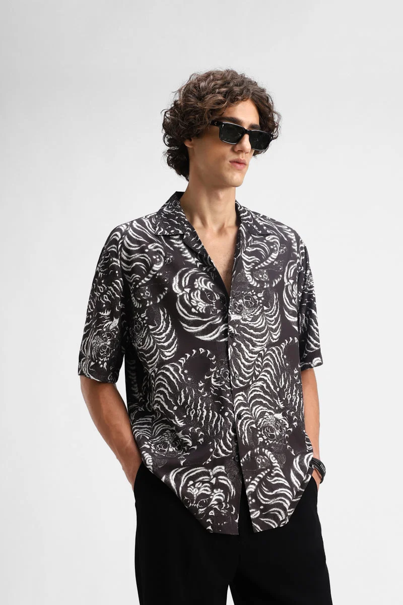 SNITCH Box Fit 100% Cotton Resort Shirt